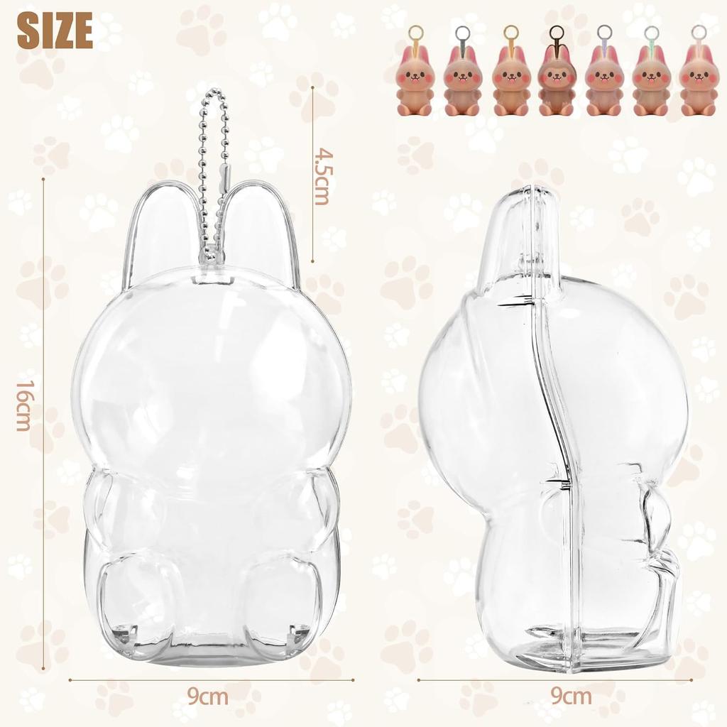 LABUBU Clear Case, Clear Cover, Fits LABUBU In Both Standing and Sitting Positions, Convenient To Carry, Storage & Protection, Thin and Lightweight