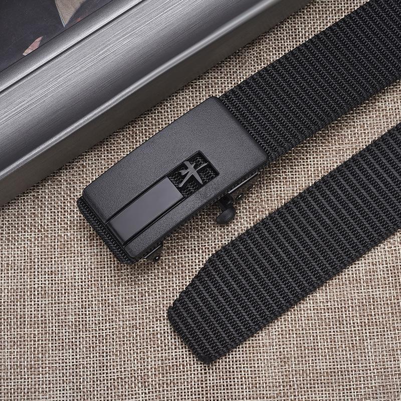 Zodiac Toothless Canvas Belt Simple Automatic Buckle Imitation Nylon Belt Casual Men'S Belt