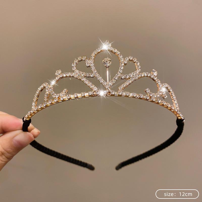 Birthday Rhinestone Crown Headband Princess Tiara Bride Wedding Crown Adult Headband Diamond Children