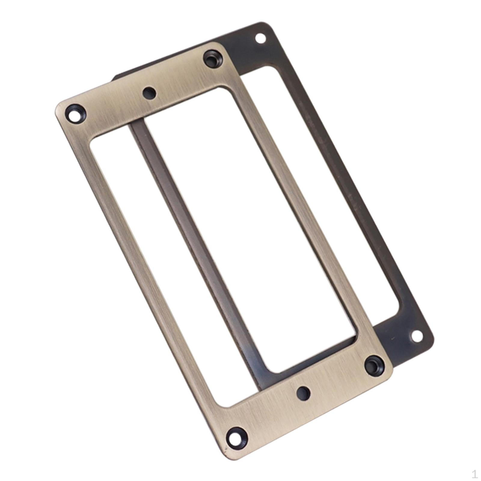 2 PCS Guitar Pickup Mounting Rings Set Bridge Neck Pickups Cover Flat Bottom Ring Replaces Bronze