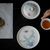 Pure Hand Painted Butterfly Flowers Jade Porcelain Gaiwan Chinese White Tureen Tea Bowl Kung Fu Tea Chawan Tea Cups Tea Ceremony
