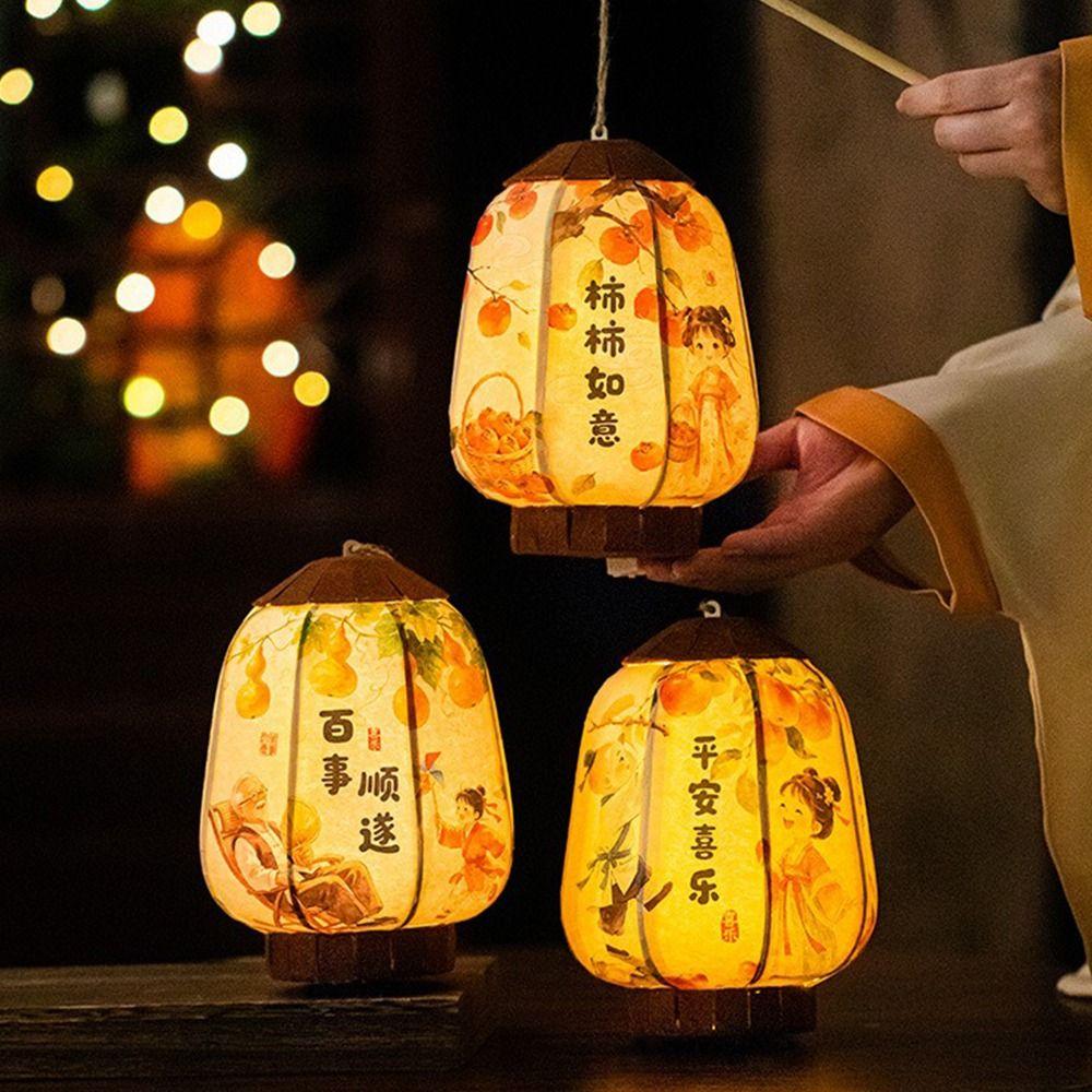 Vintage Lantern Material Kit Luminous Handheld Antique Lanterns Hanfu Dress Cosplay