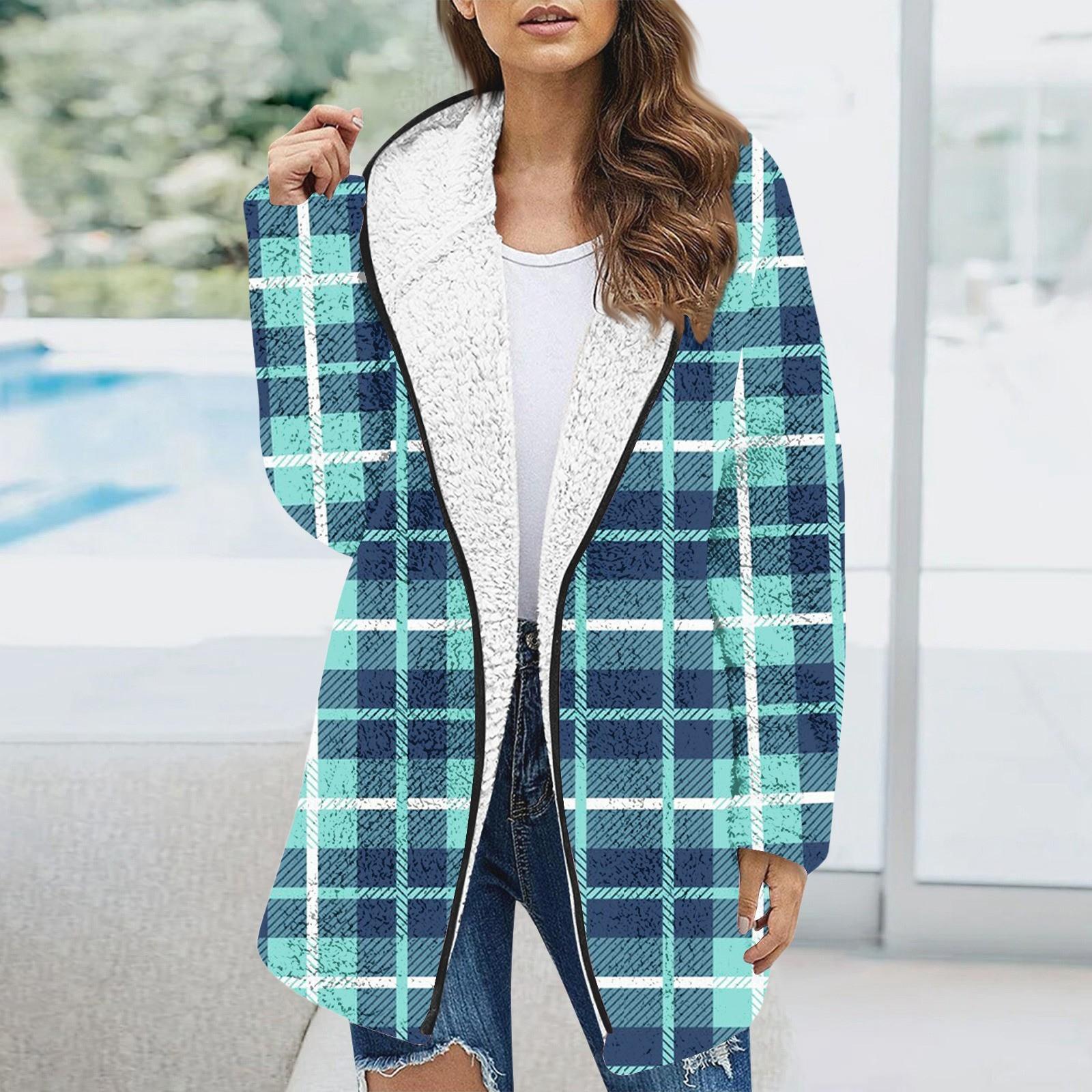 

Женская модная осенне-зимняя толстая плюшевая куртка с карманами и длинными рукавами, топ XXXL