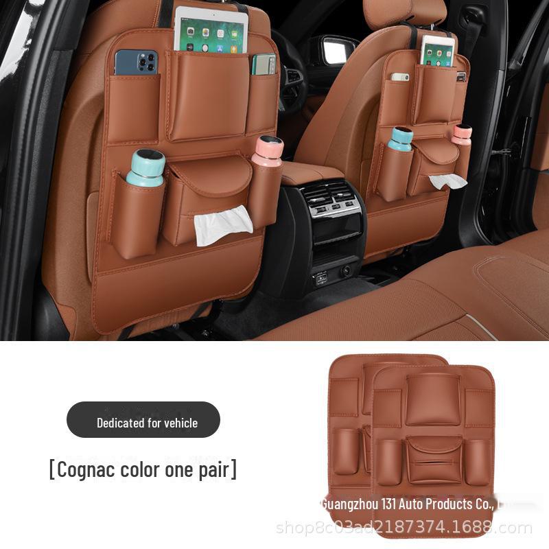 

Сумка для хранения спинки автомобильного сиденья: Противоударный коврик, многофункциональный подвесной органайзер, держатель для салфеток и декоративные принадлежности