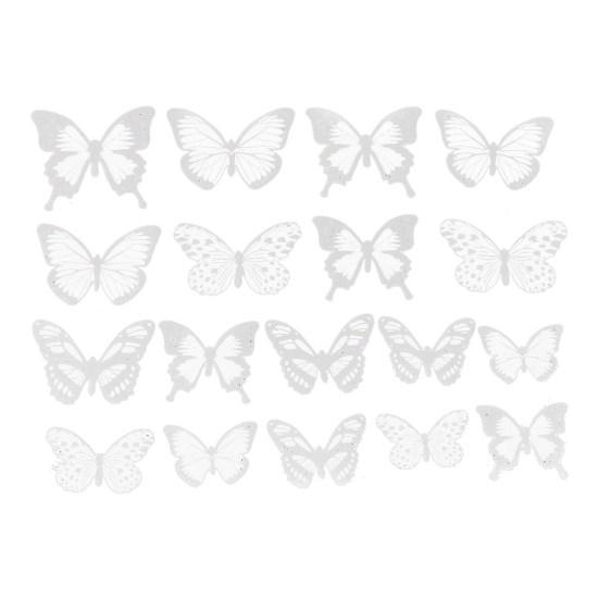 18 pezzi/set adesivi murali ecologici adesivi autoadesivi attraenti a forma di farfalla per la decorazione della stanza