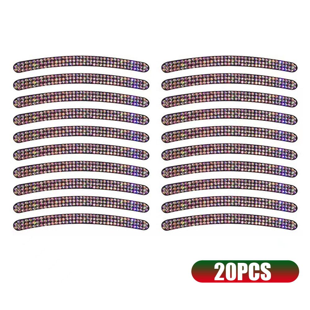 

Светоотражающие наклейки на обода колес автомобиля, наклейки на ступицы гоночных колес Mark Stripe для размеров 18 - 21 с блестящими стразами