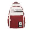 Schoolbag New High School Students Large Capacity Korean Version Versatile Backpack Japanese College Style Contrast Color Lightweight Burden Reduction