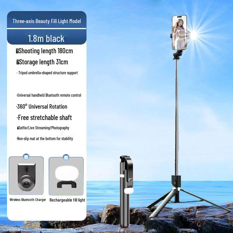Bluetooth Selfie Stick Tripod: Portable, Multifunctional Phone Holder