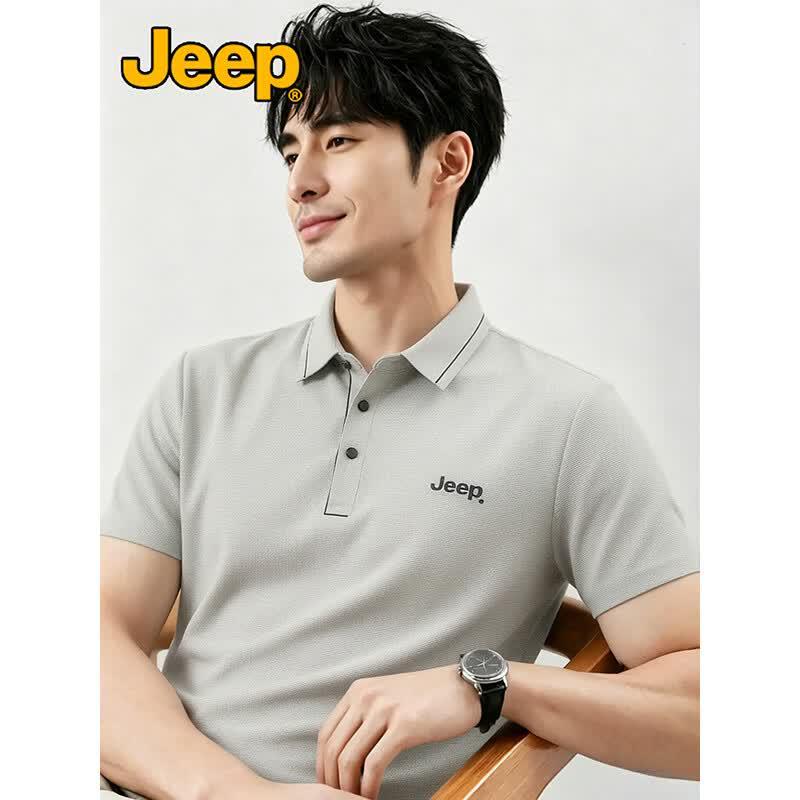 Jeep Men s Breathable Anti-Wrinkle Polo Shirt L