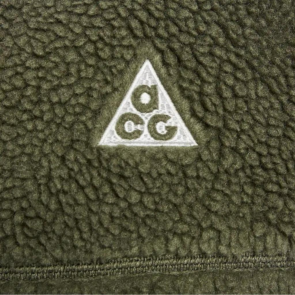 Nike ACG Storm-Fit Adv Ss25 Canwell Glacier Cómoda Suave Cálida Chaqueta de Cuello Alto para Hombre Chaqueta Verde Oliva Verde Secoya Verde Pálido FV8654-222