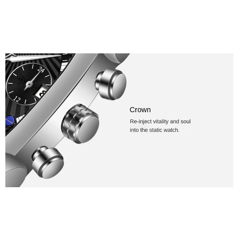 WWOOR Lederarmbanduhr Business New Concept Herrenarmbanduhr Wasserdicht Leuchtende Nadel Quarzuhr