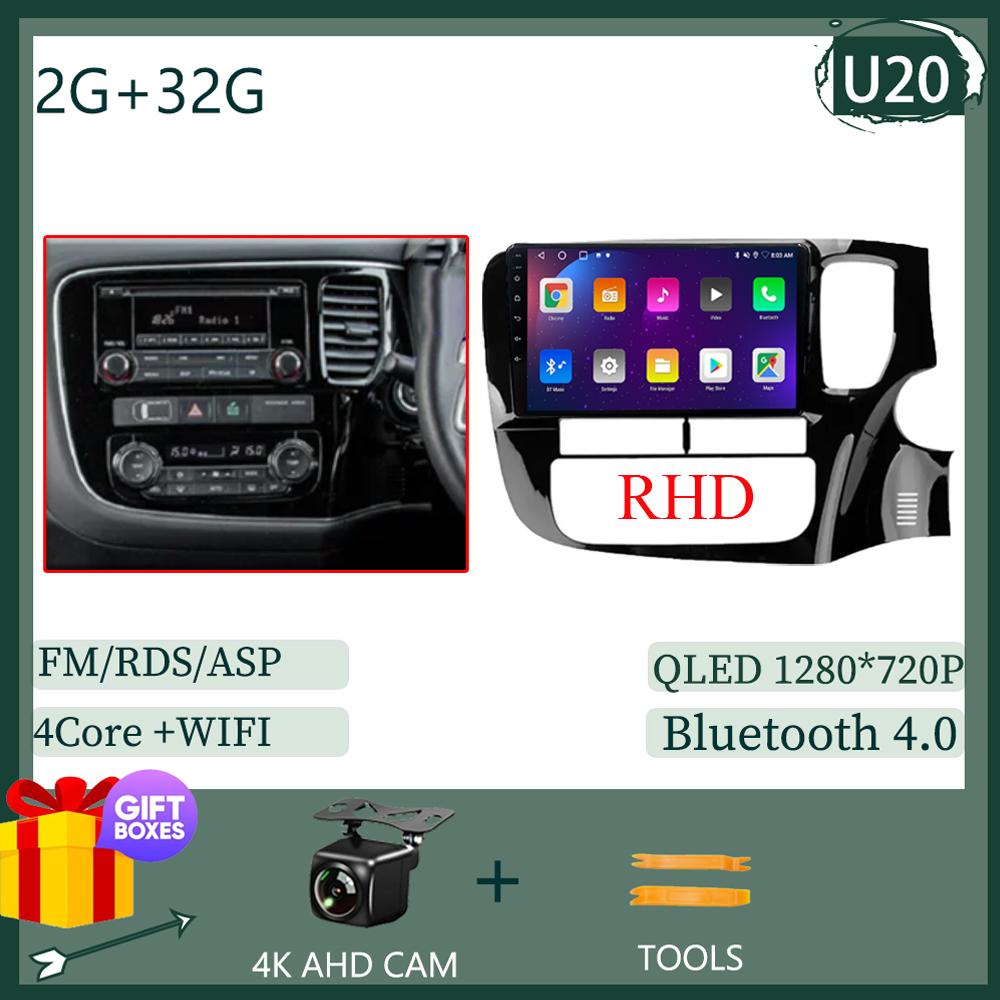 Wireless CarPlay Android 14 Auto Radio For Mitsubishi Outlander 3 GF0W GG0W 2012-2018 Car Multimedia GPS No 2din Touch Screen