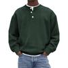 Men's Casual -color Fashionable Corduroy Ribbed Round-neck Long-sleeved Pullover Hoodie