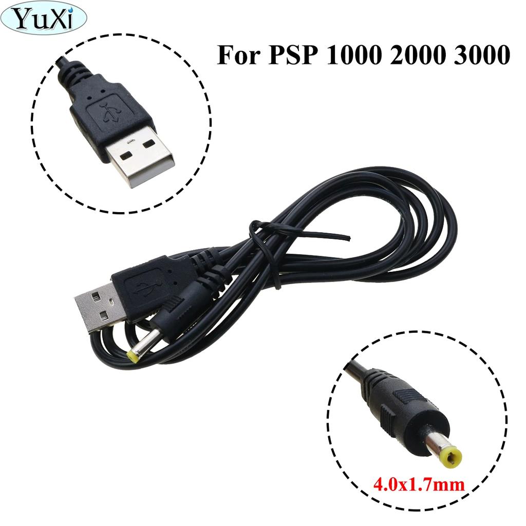 1pc 0.8m 4.0x1.7 MM Cable / 2-In-1 USB Data Cable Charger Charging Cord For PSP 2000 3000 Gaming Accessories