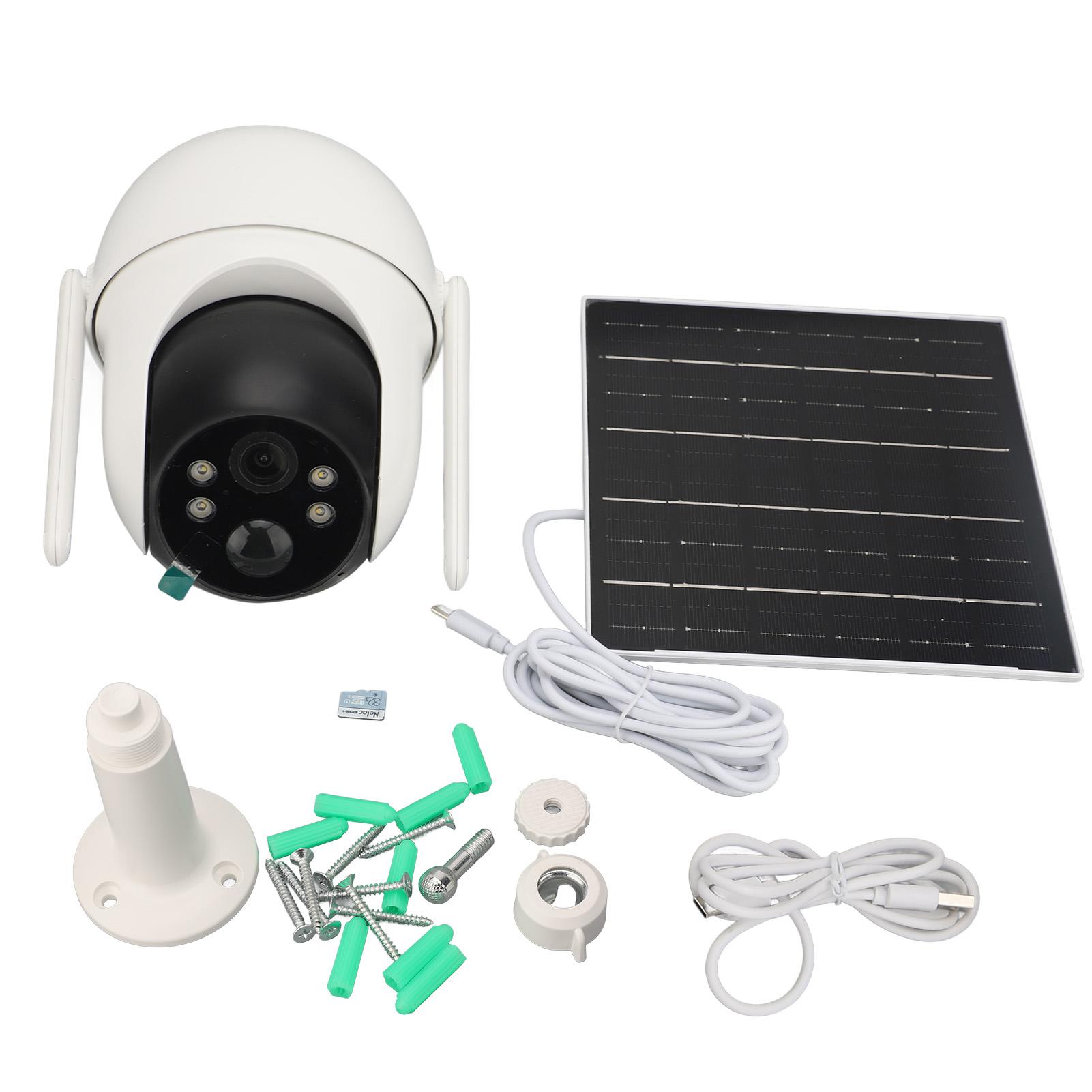 

2K Solar Security Camera 4MP Outdoor 360 degrees WiFi Surveillance Camera Solar Panel Battery Powered