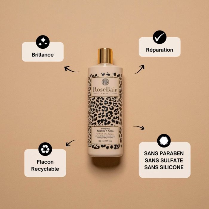 Shampooing Kératine X Amla Rosebaie 500 ml
