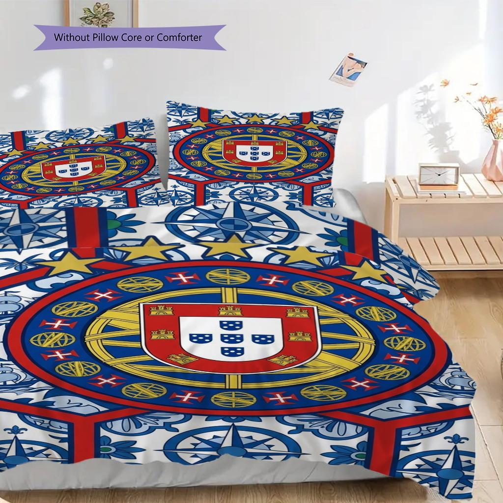 Royal Portuguese Heritage Bedding (1 * duvet cover + 2 * pillowcase, without core) Bedding set Duvet cover and pillowcase Christmas birthday gift