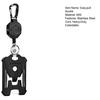 Easy-pull Buckle Badge Holder with Stainless Steel Cord Keychain Badge Reel Heavy-Duty Extendable Keychains ID Holder Break Straps Badge Reel