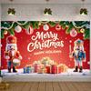 Holiday Decor Banner Gift Boxes Christmas Decoration Banner Holiday Banner Pine Branches For Winter Festival Office Party
