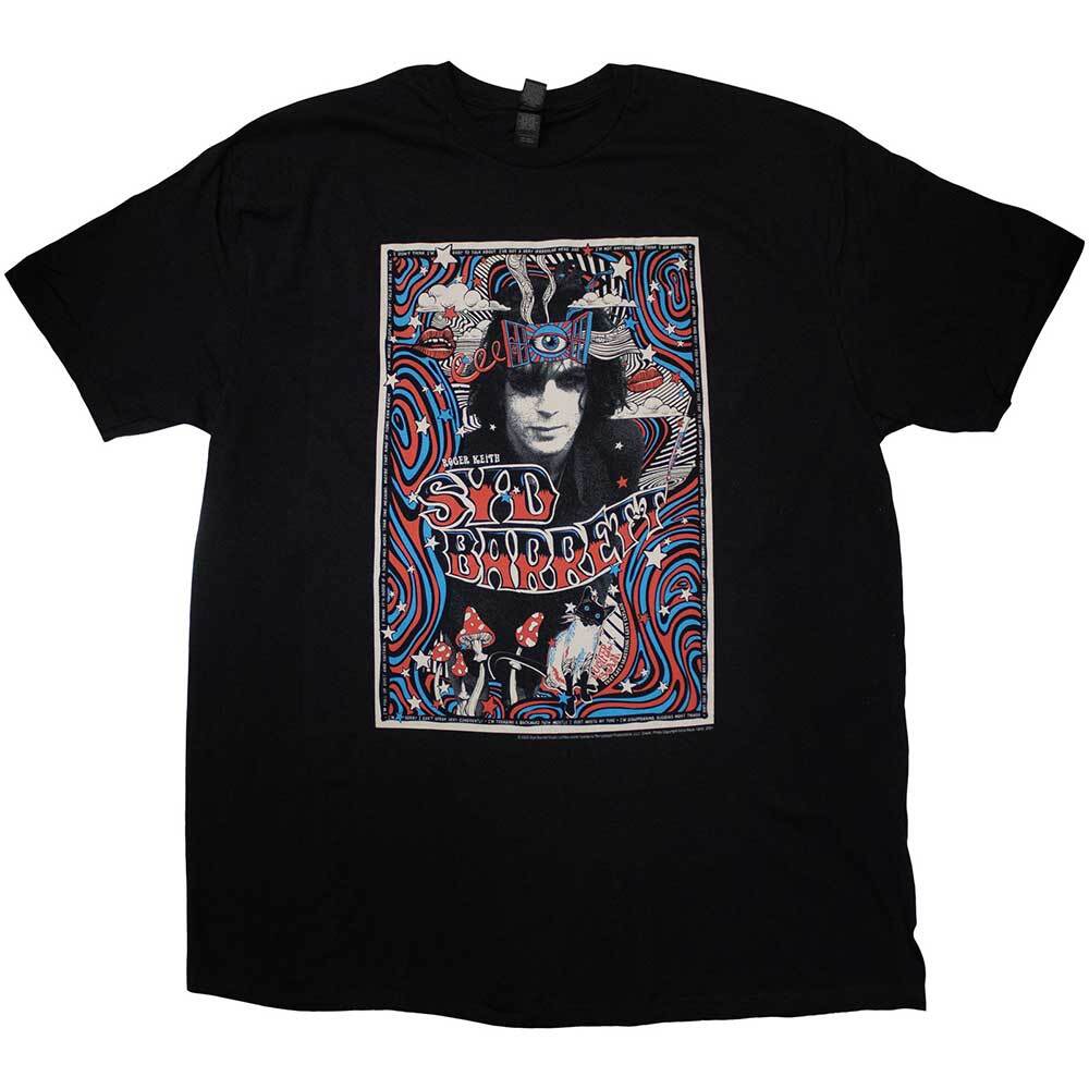 Syd Barrett Melty Poster T-Shirt Black New Unisex T-Shirt S