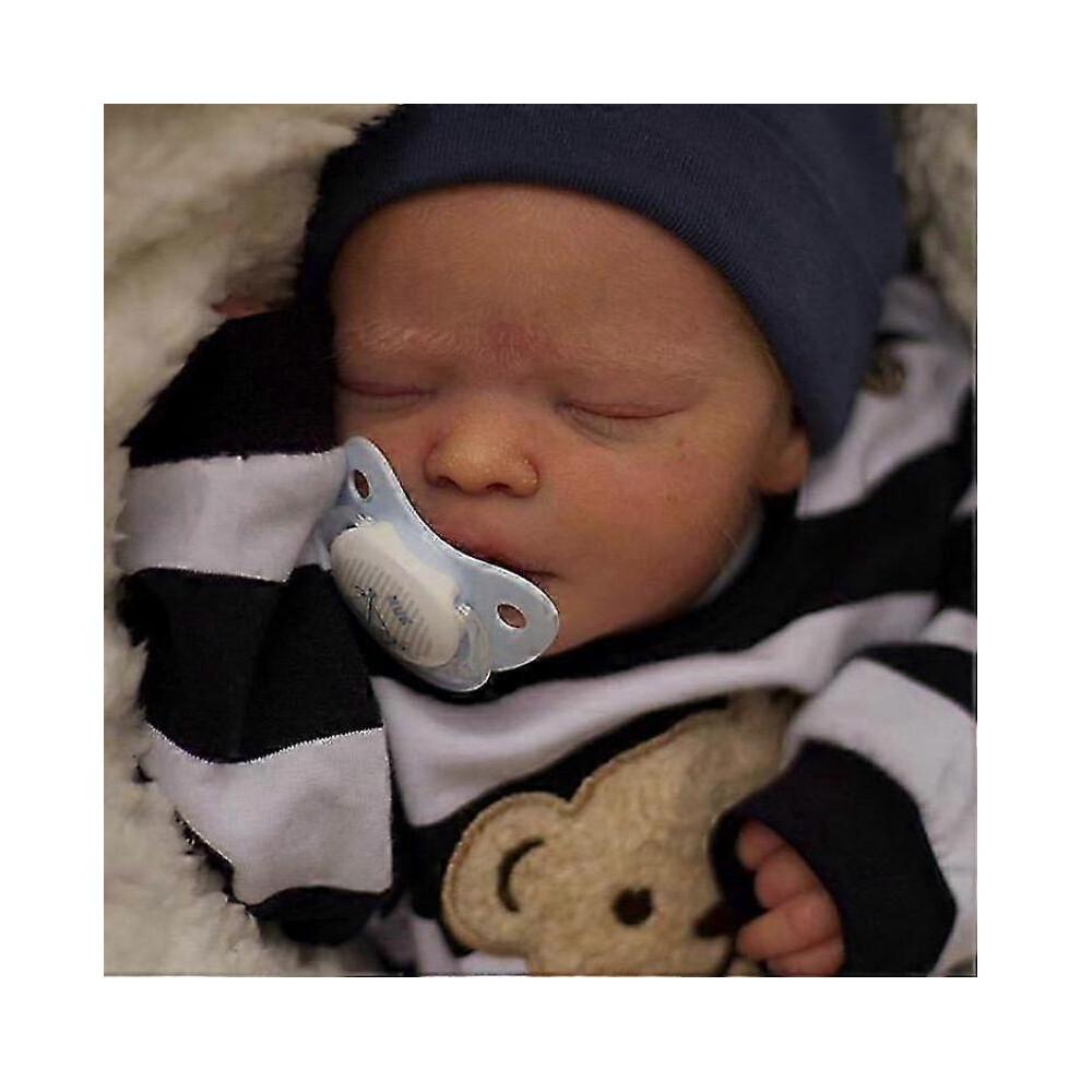 (full body silicone-boy) Npk 46cm Reborn Newborn Baby Darren Toy Lifelike Real Soft Touch_usmddsa