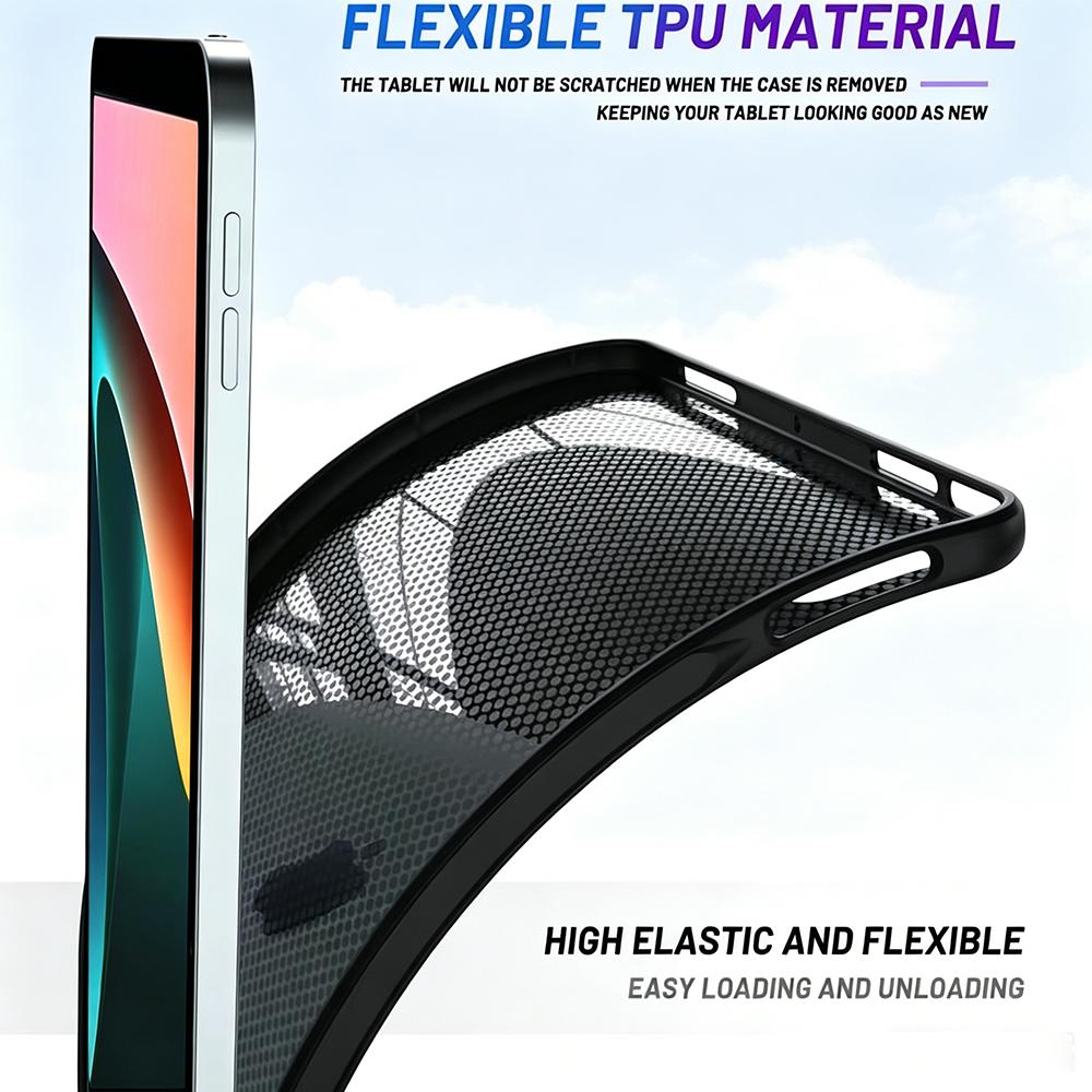 Tzion Case for Mi Pad 5 / 5 Pro 11 Inch Shockproof Ultra Thin Soft TPU Black Shell