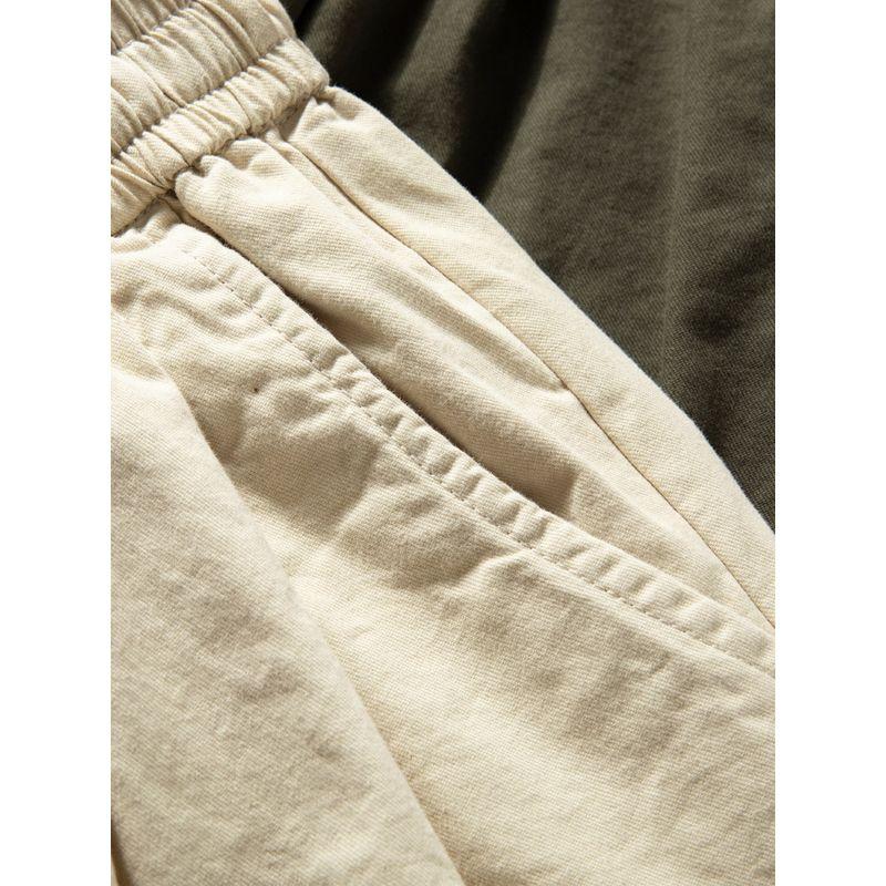 Pants Men's Spring & Fall Thin Pants Washed Pure Cotton Straight Casual Pants Retro Japanese Loose All-Match Wide Leg Pants Trendy