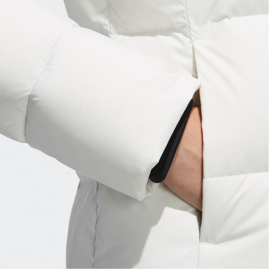 Adidas Parka Longue en Duvet pour Femme Chaude Extérieure Mi-Longue Sport à Capuche Veste en Duvet Hiver Veste Femme Blanc Éclatant EH3986