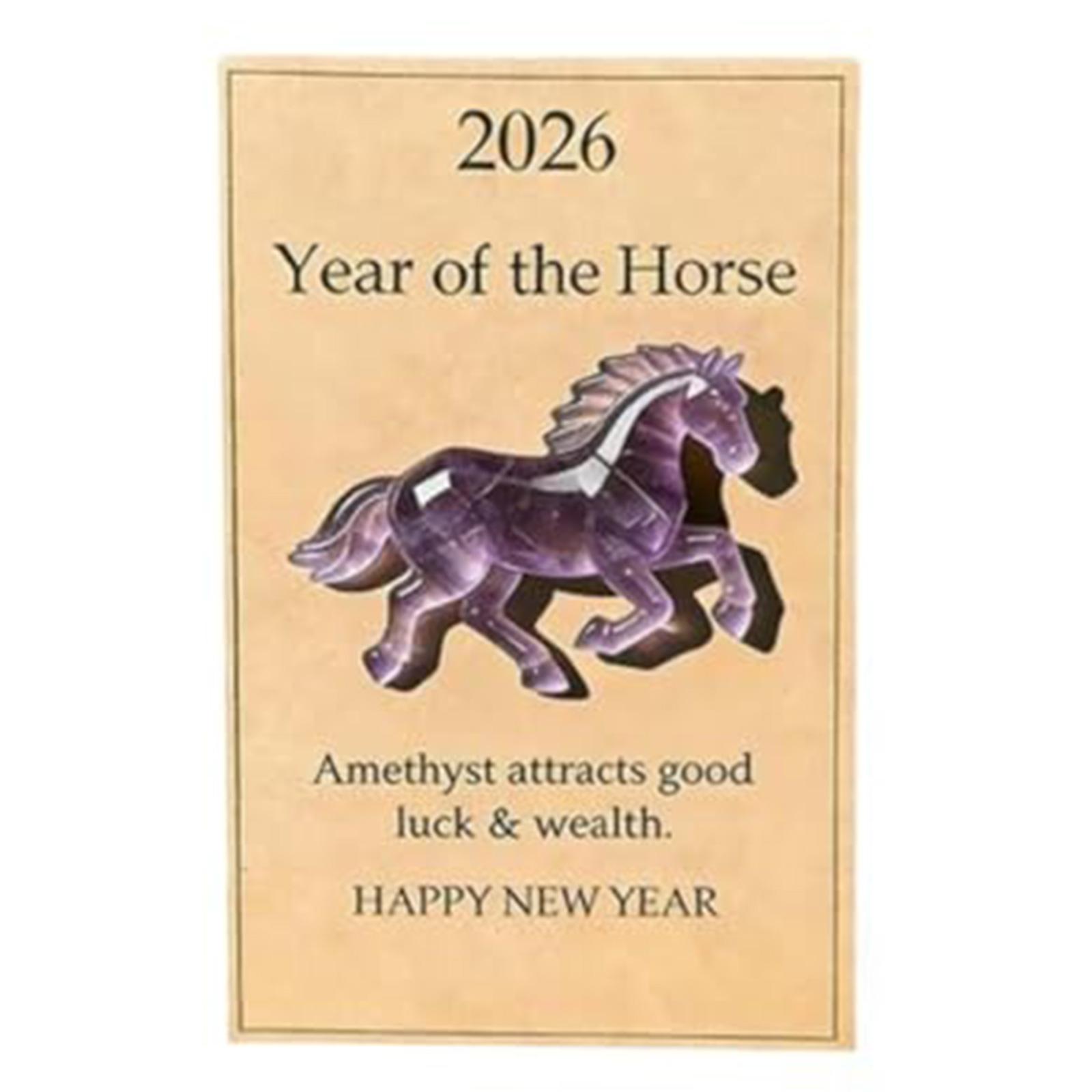 Lucky Resin Horse A Symbol of Wisdom & Success 2026 Year of The Horse Statue Meaningful Gift for Friends Family