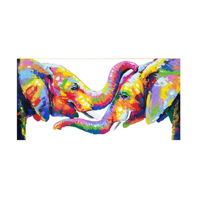 Modern Graffiti Animal Elephant Tiger Lion Canvas Painting Wall Art Picture Posters and Prints for Living Office Room Home Decor No Frame