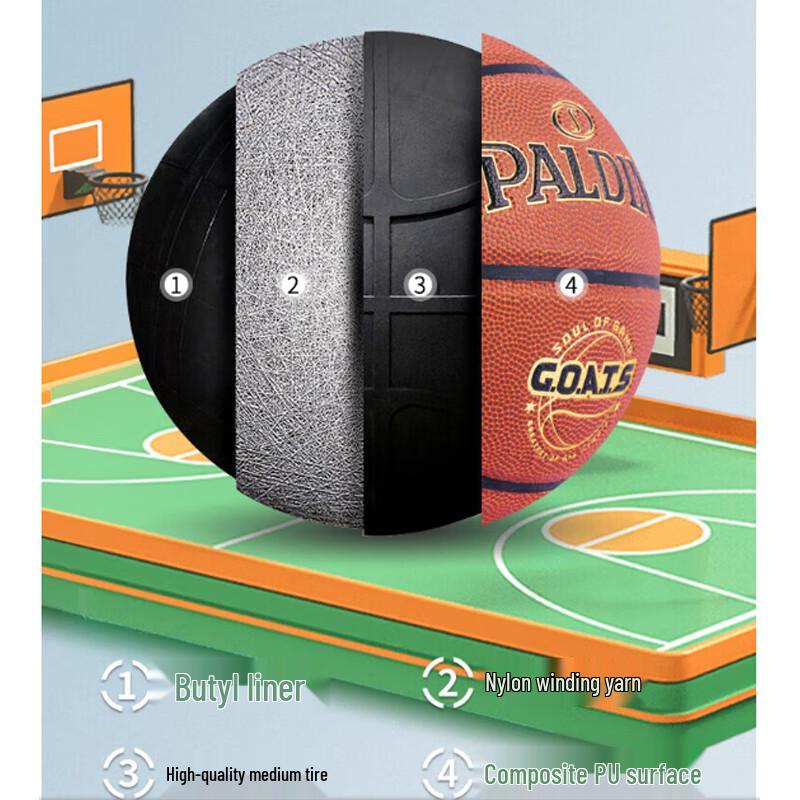 SPALDING Indoor/Outdoor PU Leather Basketball Size 7