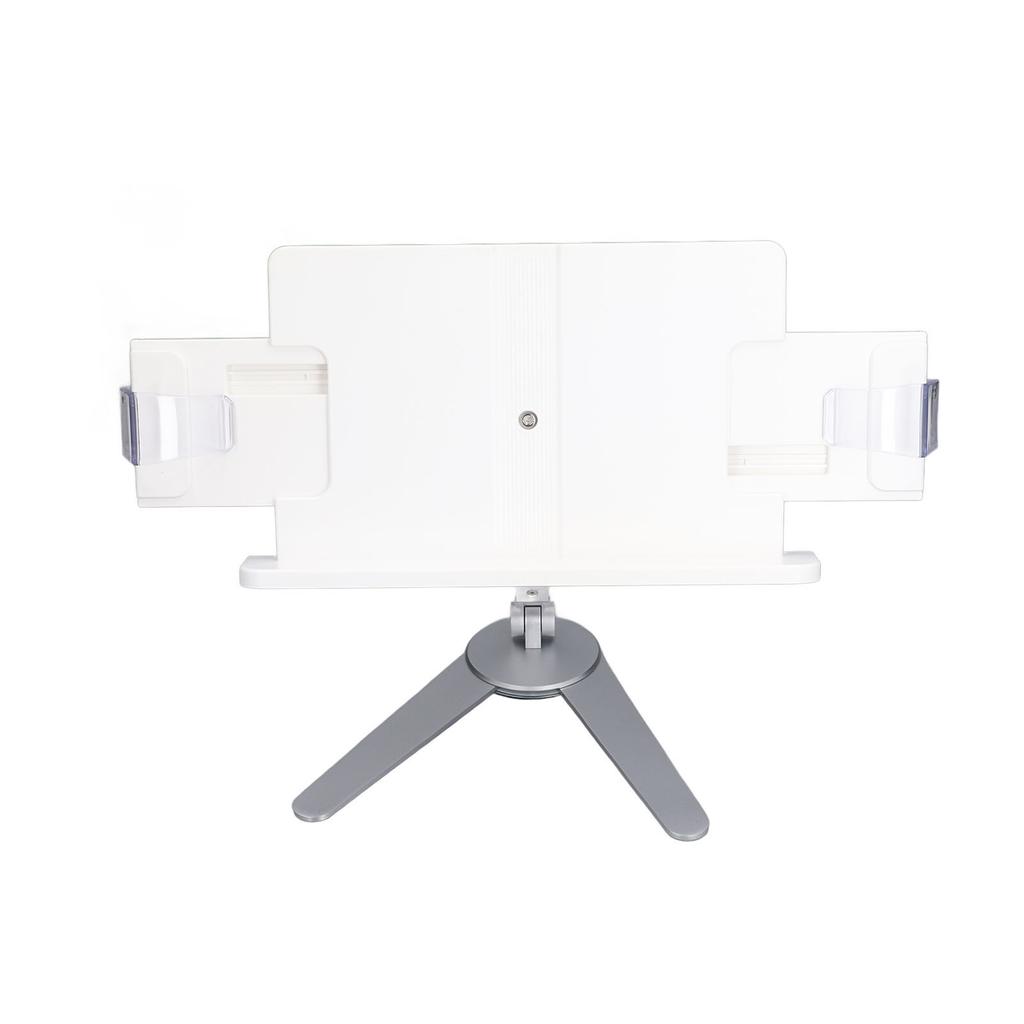 Book Holder Silver Multifunctional Adjustable Height Hands Free Stable Sturdy  Book Stand for