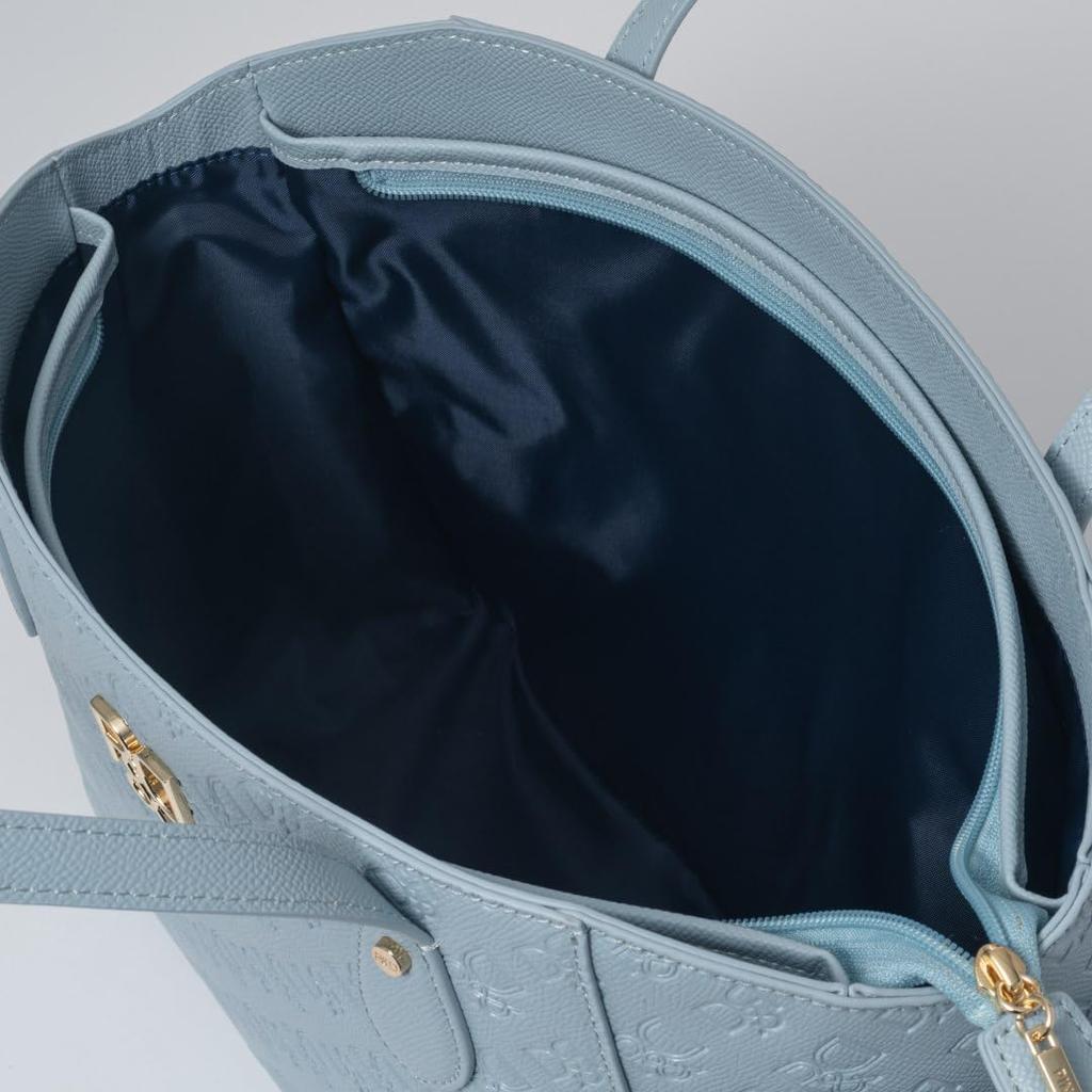 Pinky & Diane Tote Bag [Mirror] Logo Embossed Basic Cute for Adults PDLHGCH1 Blue Women's