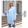 Women's Autumn Long Solid Colour Casual Temperament Long Sleeve Shirt Women