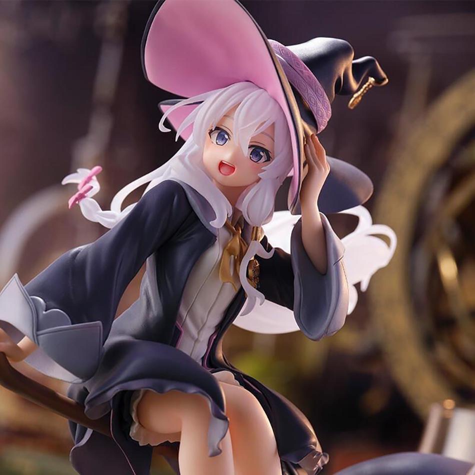 Anime Wandering Witch The Journey Of Elaina Kawaii Flying Witch Pvc Action Figure Collectible Room Decoration Model Toys Gifts
