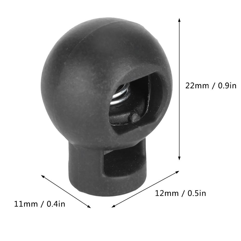 300pcs Spring Loaded Cord Locks Single Hole Toggle Stopper Lanyard Spring Clip Luggage Accessories