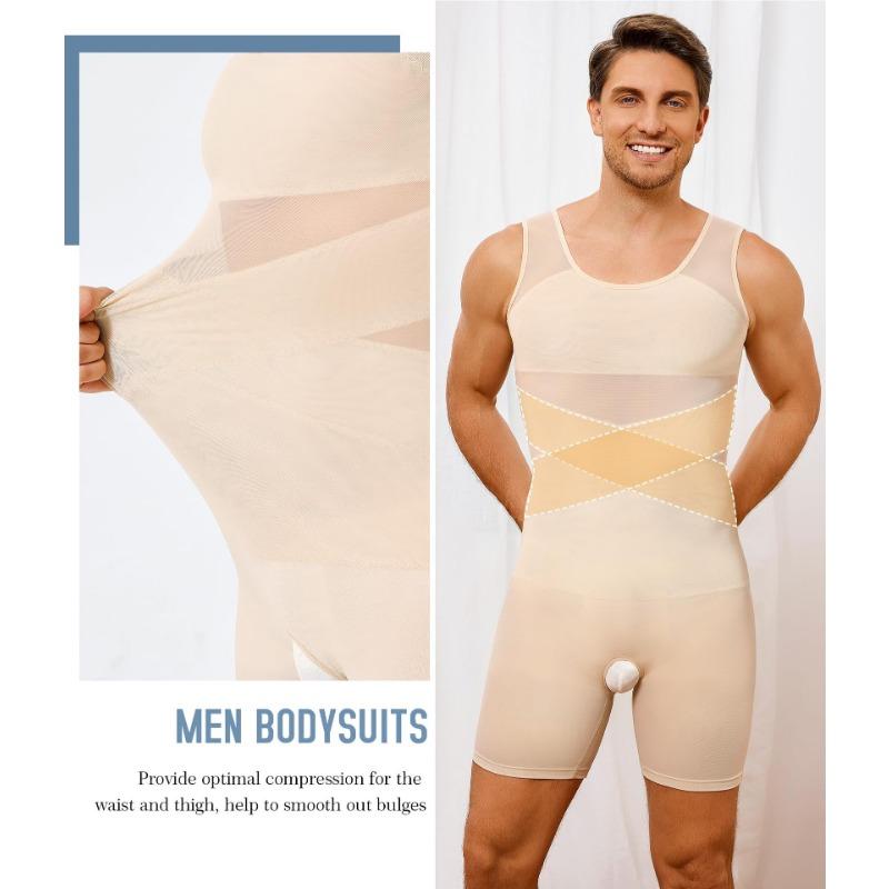 Heren Corrigerend Bodysuit Taille Cincher Strakke Compressie Afslankend Vest Basislaag