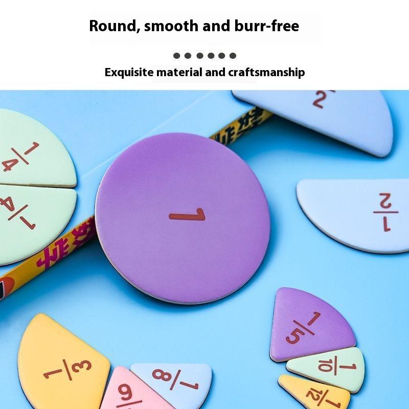 1 Set Kids Magnetic Fraction Tiles & Fraction Circles Math Manipulatives For Elementary Magnetic Fraction Educational Puzzle Toy
