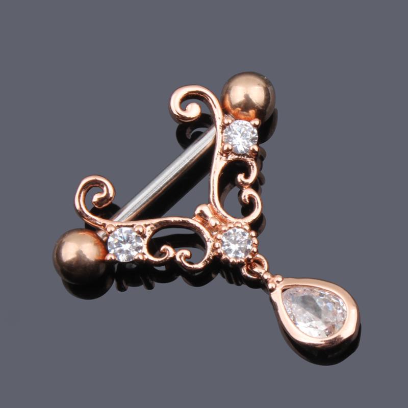Set of 10 316L Surgical Steel Girl Nipple Rings Fashion Zircon Big Jewelry for Women for Weddings