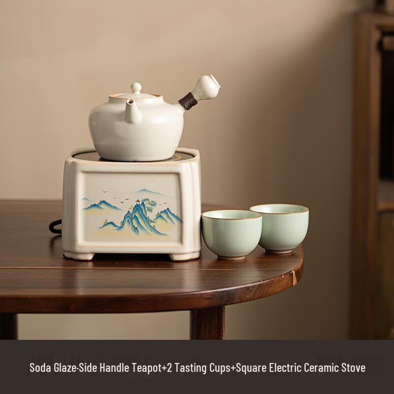 Soda Glaze Electric Tea Stove Set