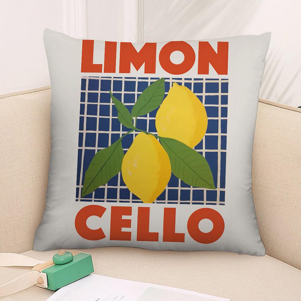 Limoncello Cocktail Pillow Case 3D Print Polyester Fiber 40*40 cm Home Sofa Throw Pillow Cover Decoration Festival Gift