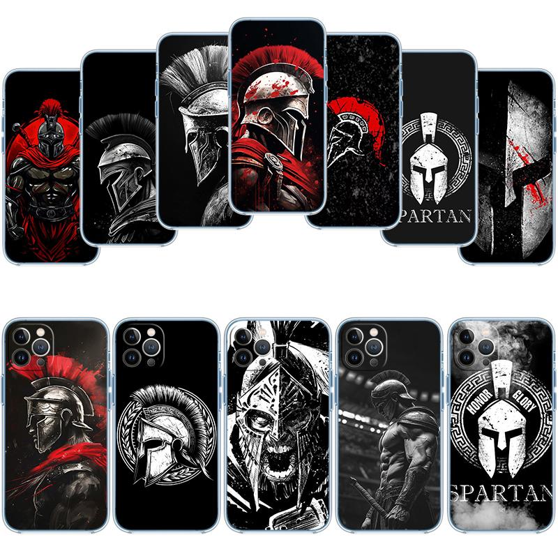 Spartan Warrior Transparent Phone Case for LG K22 K30 K40 K40S K41 K42 K50 K50S K51 K51S K52 K61 K62 K71 K92 Q61