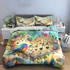 Floral Music Bird Art Décor Soft Comfortable Duvet Cover Bedding Set Included 1*Duvet Cover & 2*Pillowcases, Gift