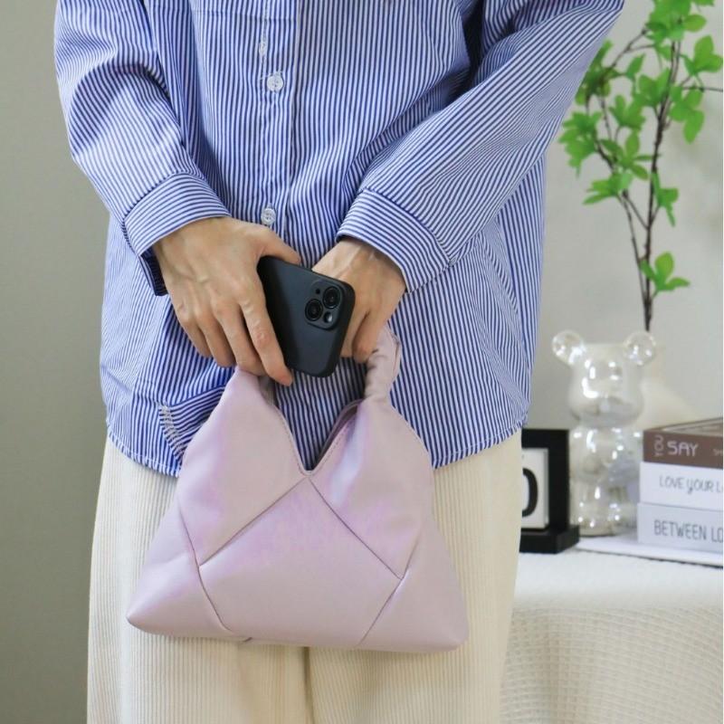 IELGY Korean Version One-Shoulder Portable Soft Leather High-End Drawstring Pleated Dumpling Bag Large Capacity All-Ma
