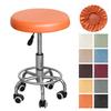Waterproof PU Leather Round Chair Cover Slipcover for Swivel Chair All Inclusive Bar Stool Seat Cushion Cover with Elastic Bands