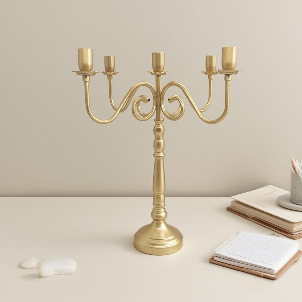 3/5 Arms Metal Candelabra Candlestick Elegant Candle Holder Stand for Wedding Dining Table Christmas Party Home Decoration