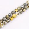 1strand 4/6/8/10/12mm Natural Stone Beads Yellow Stripes Malachite Druzy Crystal Quartz Beaded Birthstone DIY Fashion Jewelry