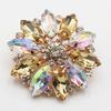 LKERAN New 1 40mm Gold Mixed Acrylic Rhinestone Button Metal Invitation Letter Ribbon Accessories Wedding Decoration