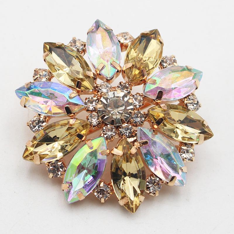 LKERAN New 1 40mm Gold Mixed Acrylic Rhinestone Button Metal Invitation Letter Ribbon Accessories Wedding Decoration