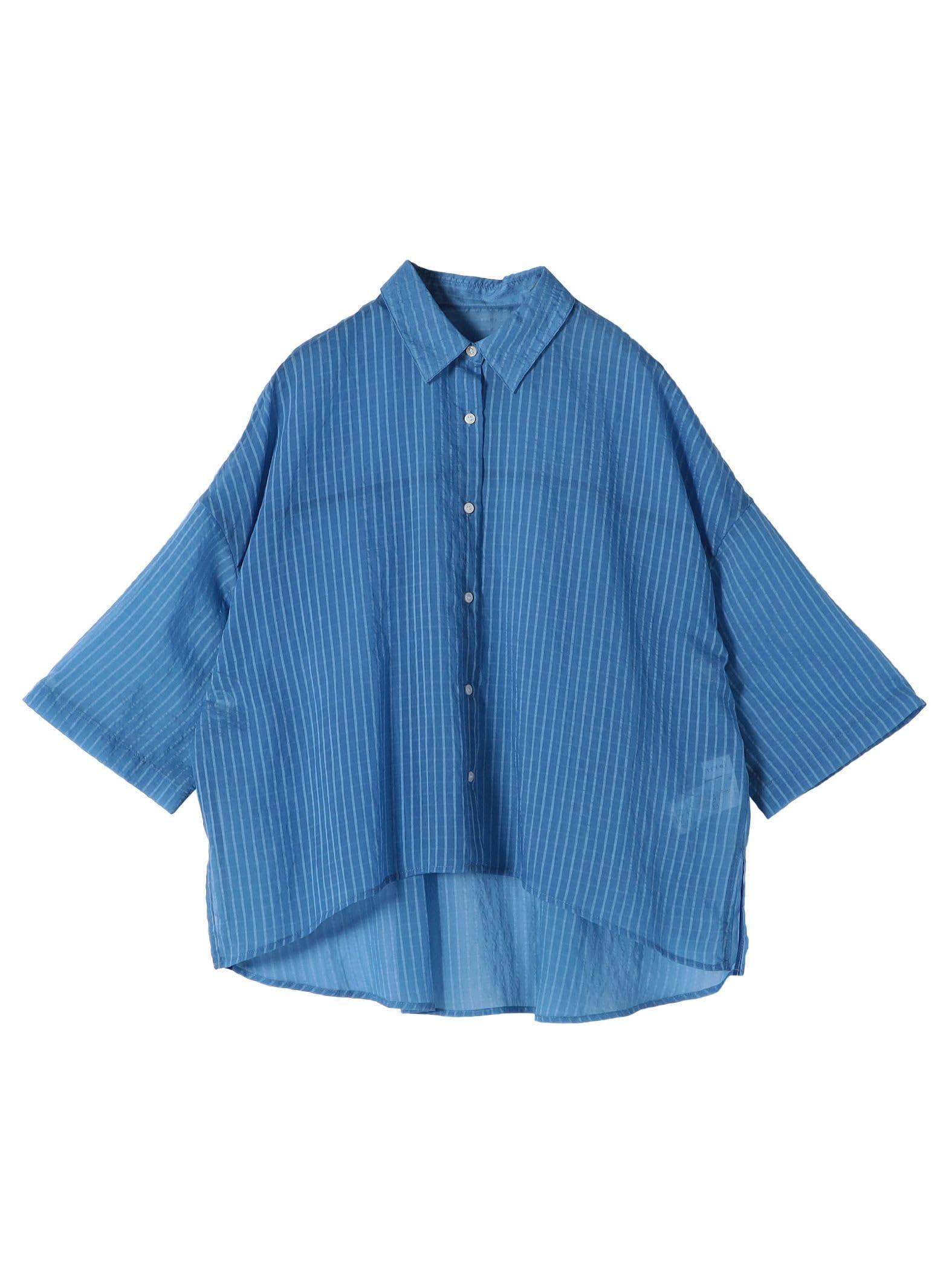 

Ручная стирка Прозрачная полосатая кайма Большая рубашка 611110027 Синий Единый размер [Caranciel]